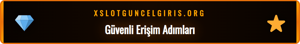 Xslot platformuna güvenli giriş için adımları gösteren mobil arayüz.